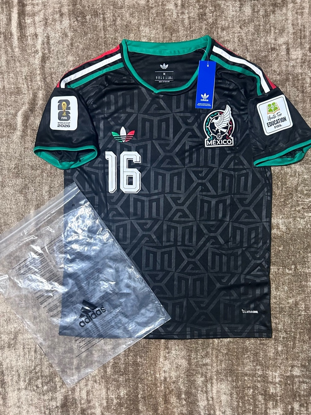 adidas Mexico Men's Julian Quiñones Soccer Jersey #16